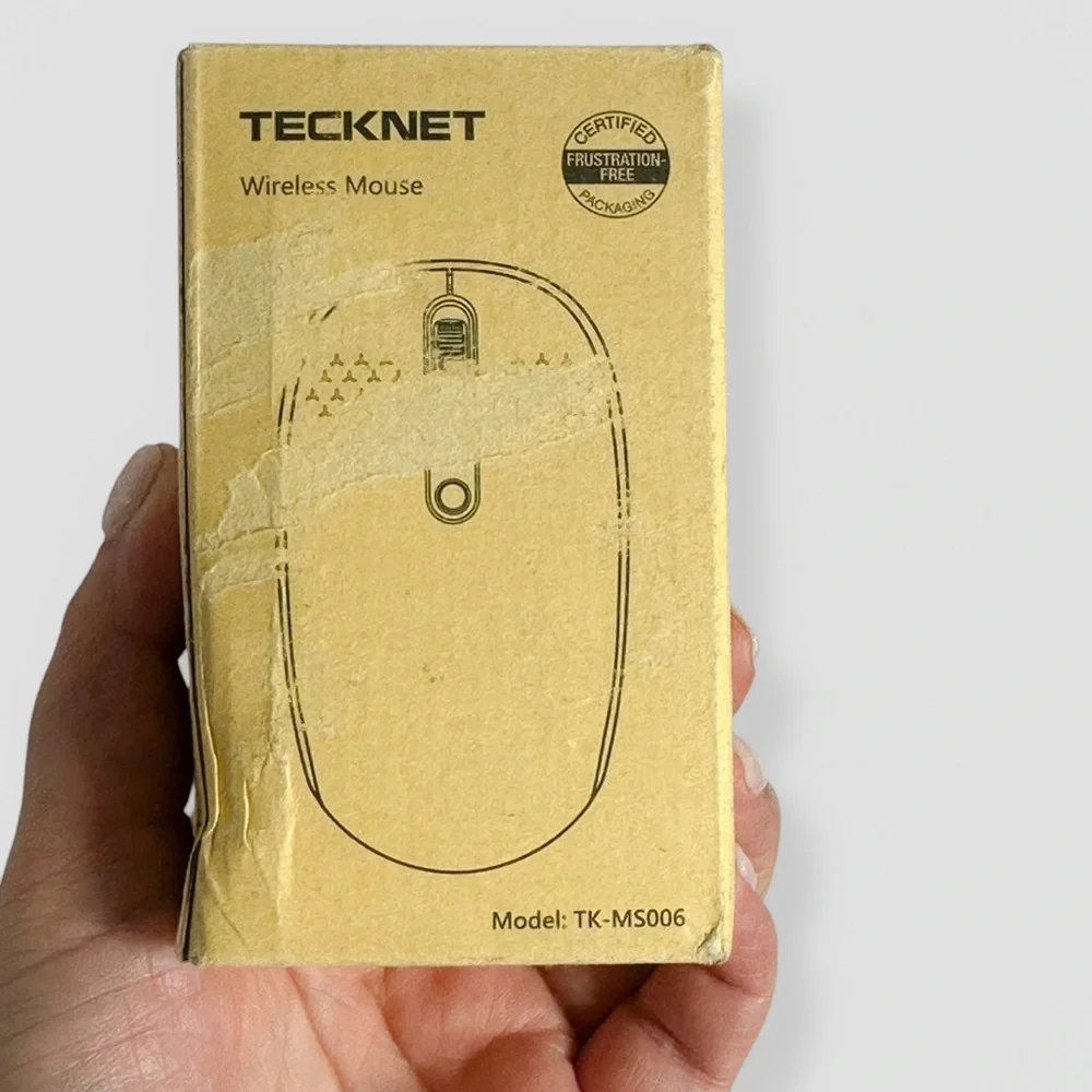 TECKNET Wireless Mouse for Laptop, 2.4GHz USB Mini Cordless Small Pink TK-MS006